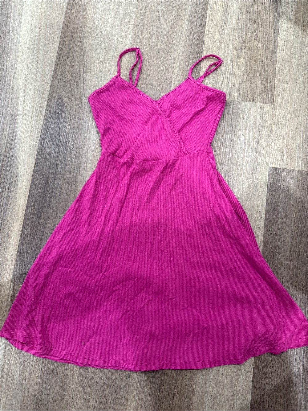 wild fable Hot Pink Spaghetti Strap Fit-and-Flare Dress